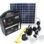 Ηλιακό πακέτο κιτ φωτισμού panel + Power Bank μπαταρία με θύρα USB + 4 λάμπες LED + 2 φακούς