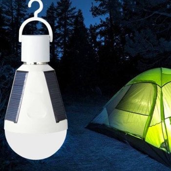 Αδιάβροχη ηλιακή λάμπα LED 12W E27 διπλής ενέργειας φορτίζει στον ήλιο αλλά λειτουργεί και στο ρεύμα 220volt