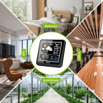 Ασύρματος Μετεωρολογικός Σταθμός με Ρολόι Ξυπνητήρι και αισθητήρα εξωτερικού χώρου για πρόβλεψη καιρού OEM