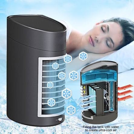 OEM Φορητό Air Cooler Mini δροσίζει με τεχνολογία εξάτμισης - Υδρονέφωσης + Υγραντήρας