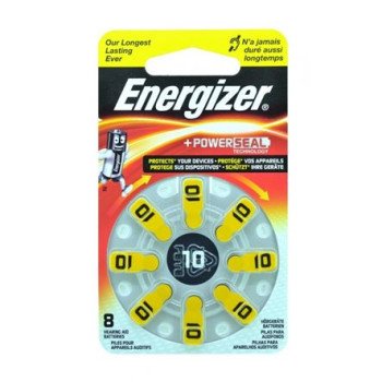 Μπαταρίες Ακουστικών Βαρηκοΐας Energizer Zinc Air 10 1.4V (σετ = 8 τεμάχια)