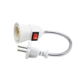 Φις με μεταλλικό σπιραλ βραχίονα σε ντουί Ε27 με διακόπτη ON/OFF