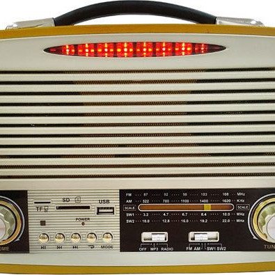 Ραδιόφωνο Retro Επαναφορτιζόμενο USB/SD Mp3 Player/Bluetooth/FM/AM/SW1/SW2