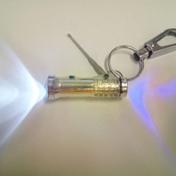 Φακός μπρελόκ με δυνατό φως - Ανιχνευτής πλαστών χαρτονομισμάτων με UV φωτισμό - Ειδικό εξάρτημα καθαρισμού νυχιών