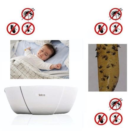 Οικολογική ηλεκτρική εντομοπαγίδα - Εντομοκτόνο Telco με με ταινία κόλλας και λάμπες φθορίου 1 X 18W - Ιδανική για παιδικά δωμάτια