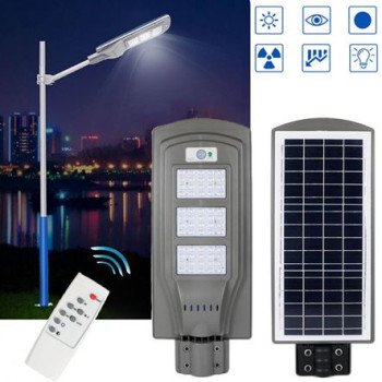Ηλιακό φωτιστικό 60W εξωτερικού χώρου με ανιχνευτή κίνησης με τηλεχειριστήριο