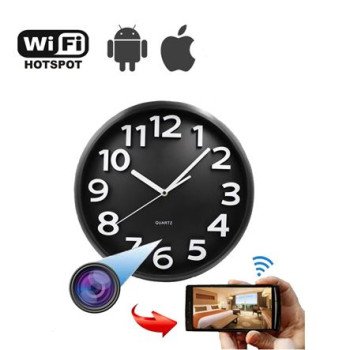 Κρυφή κάμερα IP ρολόι τοίχου WiFi ασύρματη για να έχετε καταγραφή - εικόνα - ήχο στο κινητό σας συνδέεται και στο ρεύμα για απεριόριστη λειτουργία