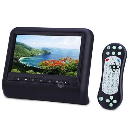 DVD - Monitor 9" αφής για προσκέφαλο αυτοκινήτου- CD με παιχνίδια - Τηλεχειριστήριο - Είσοδο USB - SD