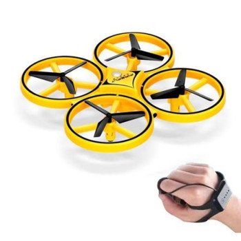Ελικόπτερο Drone με χειριστήριο που ενσωματώνεται στο χέρι και ακολουθεί τις κινήσεις του