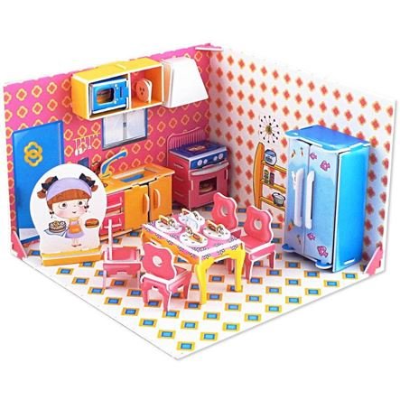 Τρισδιάστατο Puzzle 3D "ΚΟΥΖΙΝΑ" για νοητική εξάσκηση μικρών και μεγάλων για δημιουργική απασχόληση