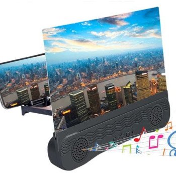 Μαγικός μεγεθυντικός φακός 3D 12” με ηχεία Bluetooth για κινητά - Μετατρέψτε το κινητό σας σε μικρή τρισδιάστατη τηλεόραση - Παρακολουθείστε video διαβάστε όπως στην τηλεόρασή σας