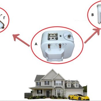 Φορτιστής  Usb TELCO με  δυο θύρες  usb  2.1Α  δυνατότητα φόρτισης στο σπίτι - αυτοκίνητο με προστασία υπέρτασης " TELEYTAIA TEMAXIA"