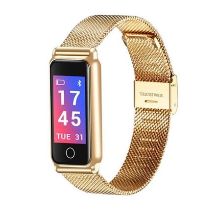 CleverBand™ Unisex - από Ανοξείδωτο Ατσάλι - OLED οθόνη - Πιεσόμετρο - παλμοί καρδιάς - Οξύμετρο - Θερμιδομετρητής - Βηματομετρητής -Ποιότητα ύπνου - Activity Tracker - Fitness Watch