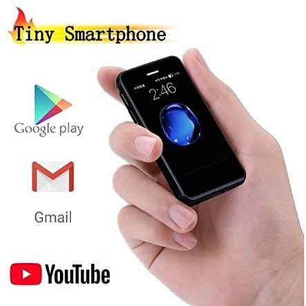 CleverPhone™ - Το Μικρότερο Smartphone στο Κόσμο - Τύπου iPhone με Android Σύστημα - Οθόνη αφής -Play Store - 4 Πύρηνος Επεξεργαστής - WIFI - BLUETOOTH -  Αυτόματη Αναβάθμιση - Camera - Ελληνικό Μενού