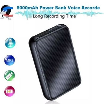 Μίνι καταγραφικό Ήχου – Το μοναδικό με αυτονομία 200 ώρες! – (16GB) ενεργοποίηση με ανίχνευση ήχου ενσωματωμένο σε Power Bank πολλαπλών χρήσεων