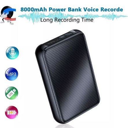 Μίνι καταγραφικό Ήχου – Το μοναδικό με αυτονομία 200 ώρες! – (16GB) ενεργοποίηση με ανίχνευση ήχου ενσωματωμένο σε Power Bank πολλαπλών χρήσεων