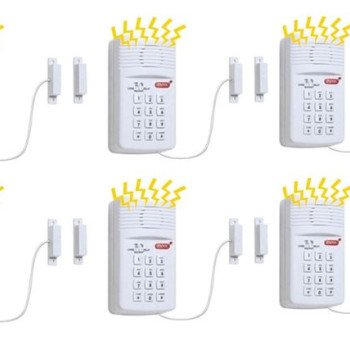 Συναγερμός πόρτας - παραθύρου με πληκτρολόγιο - Μαγνητική παγίδα (ΣΕΤ 6 Τεμάχια) Ισχυρή σειρήνα - Πλήκτρο Panic -  Ειδοποιητής εισόδου - εξόδου