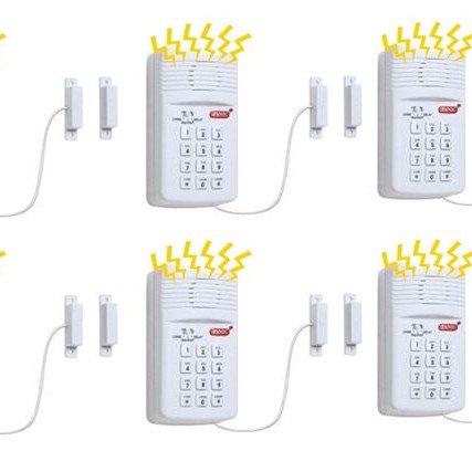 Συναγερμός πόρτας - παραθύρου με πληκτρολόγιο - Μαγνητική παγίδα (ΣΕΤ 6 Τεμάχια) Ισχυρή σειρήνα - Πλήκτρο Panic -  Ειδοποιητής εισόδου - εξόδου