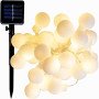 30 ηλιακά χριστουγεννιάτικα λαμπάκια σε σφαιρικό σχήμα LED αδιάβροχα διακοσμητικά για την βεράντα και τον κήπο σας Προσφέρονται  σε 3 αποχρώσεις Λευκό ψυχρό-Ζεστό-Πολύχρωμο