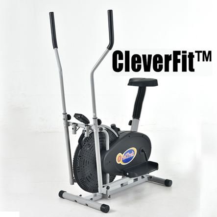 CleverFit™ – Ελλειπτικό & Ποδήλατο & Στέπερ Γυμναστικής 3 σε 1 – Έξυπνο Πολυμηχάνημα – Ρυθμιζόμενη Αντίσταση – Λειτουργεί Χωρίς Ρεύμα – Οθόνη LCD Μέτρησης θερμίδων, απόστασης,χρόνου, ταχύτητας