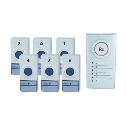 OEM Ασύρματο σύστημα με 6 κουδούνια 433 MHz ιδανικό σύστημα για χώρους που θέλετε να καλύψετε με 6 ζώνες