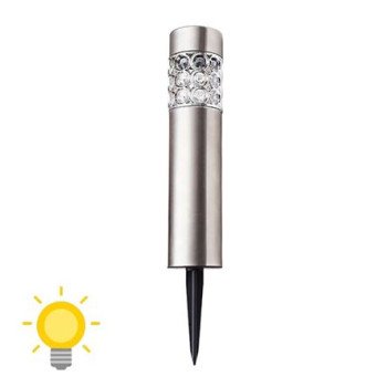 OEM Ηλιακό φωτιστικό κήπου μεταλλικό με διακόσμηση και εναλλασσόμενο χρωματιστό φως αυτονομία έως 10 ώρες (Σετ 1 τεμάχιο)