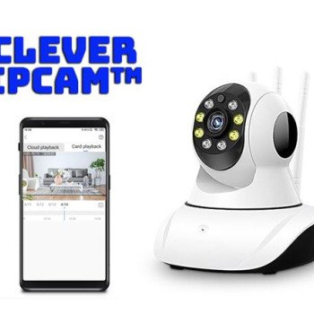 Clever IPcam™ – Ip WiFi κάμερα ρομποτική περιστρεφόμενη 360° – HD ανάλυση 960p – 2MP φακό με αισθητήρα 1/4 CMOS – Ανίχνευση κίνησης – ONVIF – Ειδοποιήσεις alarm στο κινητό – Live παρακολούθηση
