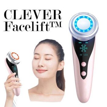 Clever Facelift™ – Συσκευή Αντιγήρανσης Προσώπου – Αναζωογόνηση, Σύσφιξη, Καθαρισμός και Μασάζ του δέρματος – Ιδανική για πρόσωπο και λαιμό – 5 διαφορετικές λειτουργίες – Eπαναφορτιζόμενη μπαταρία