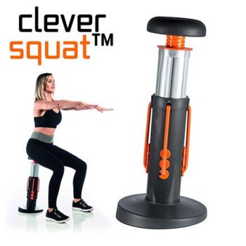 Clever Squat™ – Όργανο γυμναστικής Squat – 3 επίπεδα εκγύμνασης – 15 παραλλαγές ασκήσεων squat – 5ο κλίση για σωστή τεχνική – Ρυθμιζόμενο ύψος – Σταθερή βάση – Ελαφρύ, αποθηκεύεται εύκολα