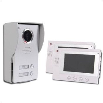 Θυροτηλεόραση έγχρωμη για 2 διαμερίσματα με 2 Μόνιτορ 7" TFT LCD και διπλή μπουτονιέρα