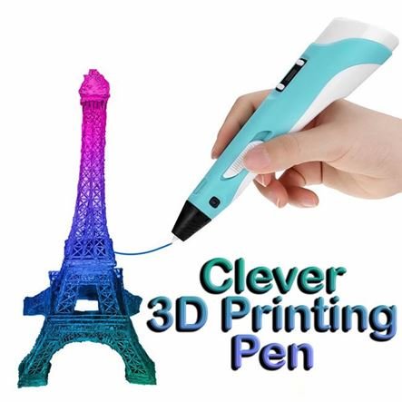Clever 3D Printing Pen – Στυλό για 3D Σχεδίαση με ABS / PLA νήμα εκτύπωσης 1.75mm – LCD οθόνη – Πρακτικός και ελαφρύς σχεδιασμός – Ρυθμιζόμενη θερμοκρασία (160°C-230°C)