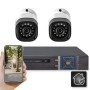 Δικτυακό CLOUD καταγραφικό DVR 4 CH με 2 ενσύρματες αδιάβροχες κάμερες νυχτερινής λήψης 2MP