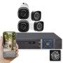 Δικτυακό CLOUD καταγραφικό DVR 4 CH με 4 ενσύρματες αδιάβροχες κάμερες νυχτερινής λήψης 2MP