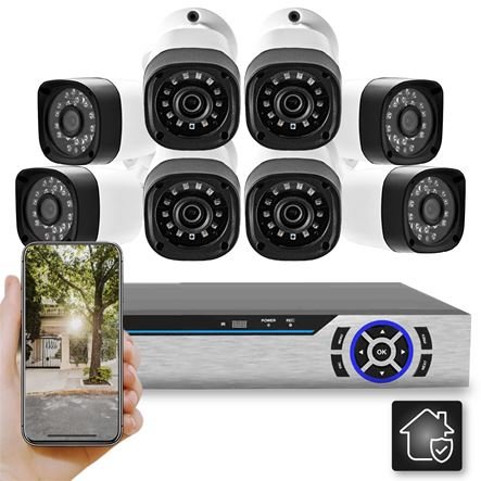 Δικτυακό cloud καταγραφικό DVR FULL AHD 8 καμερών νυχτερινής λήψης αδιάβροχες 2MP