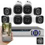 Δικτυακό cloud καταγραφικό DVR FULL AHD 8 καμερών νυχτερινής λήψης αδιάβροχες 2MP