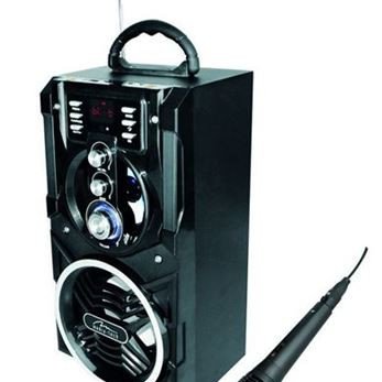 Multimedia Σύστημα Bluetooth Karaoke με Μικρόφωνο + Τηλεχειριστήριο + LED Οθόνη - USB SD MP3 Player