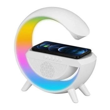 Επιτραπέζιο ηχείο bluetooth/FM ραδιόφωνο/Mp3 player με εντυπωσιακό led φωτισμό και ασύρματο φορτιστή κινητών