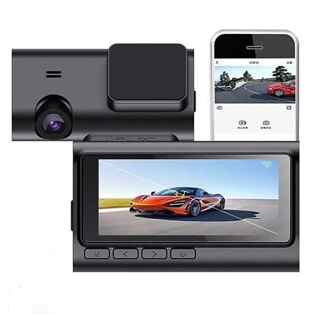 Κάμερα αυτοκινήτου wifi μαζί με κάμερα οπισθοπορείας