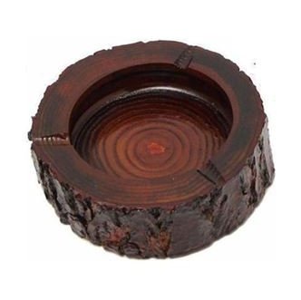 Ξύλινο σταχτοδοχείο-τασάκι από ακατέργαστο ξύλο