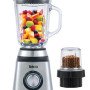 Μπλέντερ 1000W Telco με μύλο αλέσματος γυάλινη κανάτα 1,5 Lt Inox