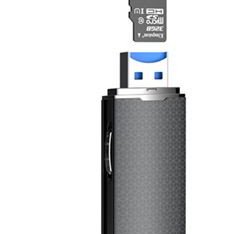 Καταγραφικό ήχου USB με ανίχνευση ήχου και 96 ώρες καταγραφή - Με κάρτα μνήμης 8Gb - Δυνατότητα συνεχούς τροφοδοσίας για αδιάκοπη καταγραφή - Σύνδεση με το κινητό