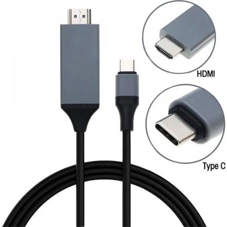 Καλώδιο Type-C σε HDMI 2μ. για σύνδεση κινητού ή tablet με την τηλεόραση HD