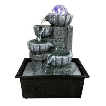 Συντριβάνι διακοσμητικό με τρεχούμενο νερό και φωτισμό Feng Shui