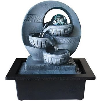 Συντριβάνι διακοσμητικό με τρεχούμενο νερό και φωτισμό Feng Shui