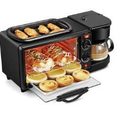 Συσκευή Υγιεινού Πρωινού 3 σε 1 - Καφετιέρα - Φούρνος - Τοστιέρα με τηγάνι