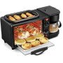 Συσκευή Υγιεινού Πρωινού 3 σε 1 - Καφετιέρα - Φούρνος - Τοστιέρα με τηγάνι