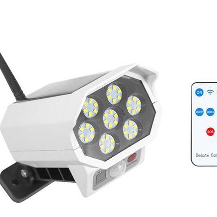 Ομοίωμα ψεύτικη κάμερα ασφαλείας - Ηλιακό πάνελ - τηλεχειριστήριο - Με ανίχνευση κίνησης ανάβει Led