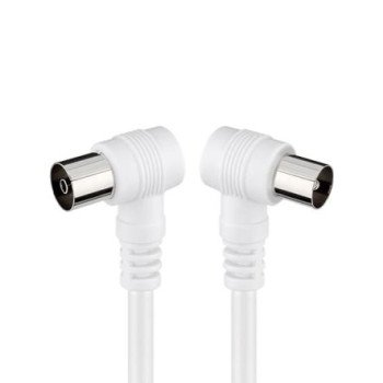 Καλώδιο κεραίας Coaxial Male/Coaxial Female 2m γωνιακό COAXMF2 TNB λευκό