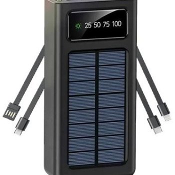 Ηλιακό Power Bank μπαταρία για κινητά - Gps - Camera κ.λ.π. με ψηφιακή ένδειξη φορτίου 30.000mAh και φακό