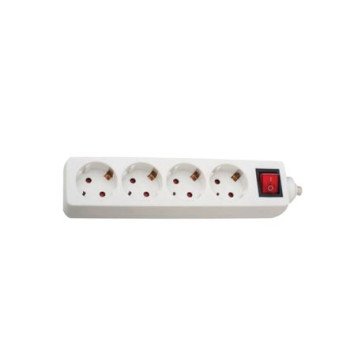 Πολύπριζο 4 Θέσων με διακόπτη Λευκό KF-B-04KA Telco